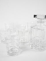 Vintage crystal whisky decanter w/ 6 tumblers