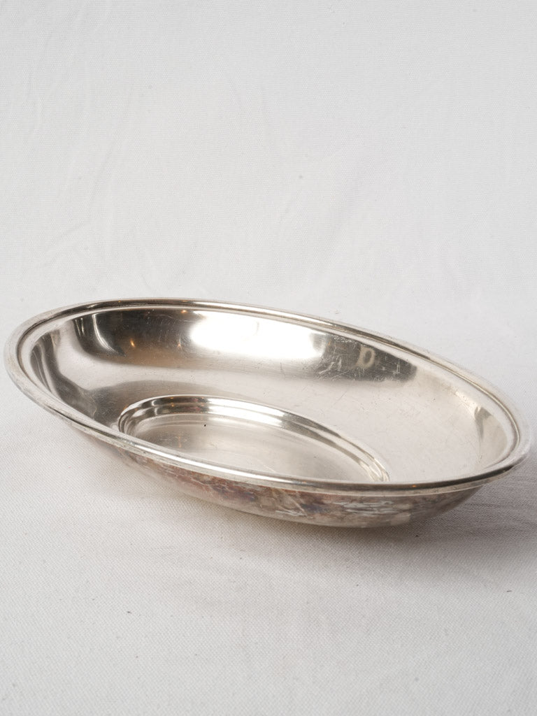 Early to Mid-20th Century Oval Silver-Plated Serving Platter - 13½"