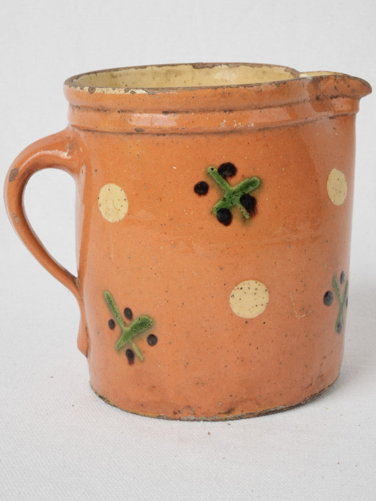 Vibrant glazed ceramic creamer  