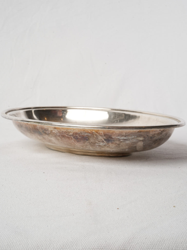 Early to Mid-20th Century Oval Silver-Plated Serving Platter - 13½"