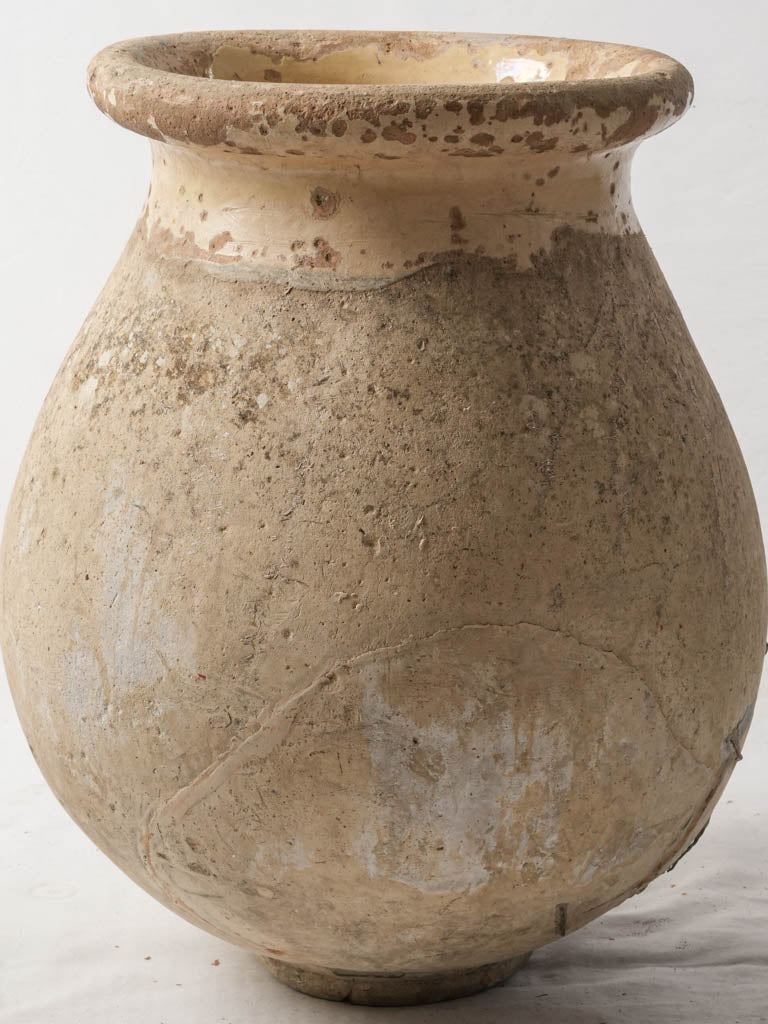Small 18th-Century Rustic Biot Jar W/ Staple Repairs - 24"