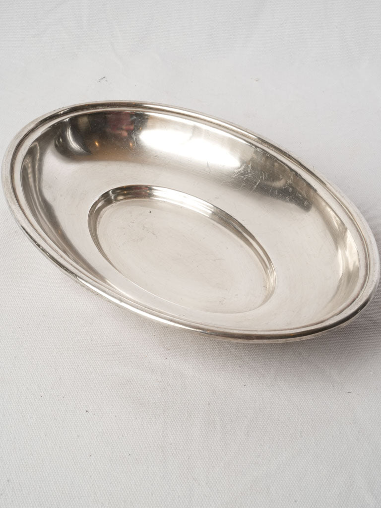 Early to Mid-20th Century Oval Silver-Plated Serving Platter - 13½"