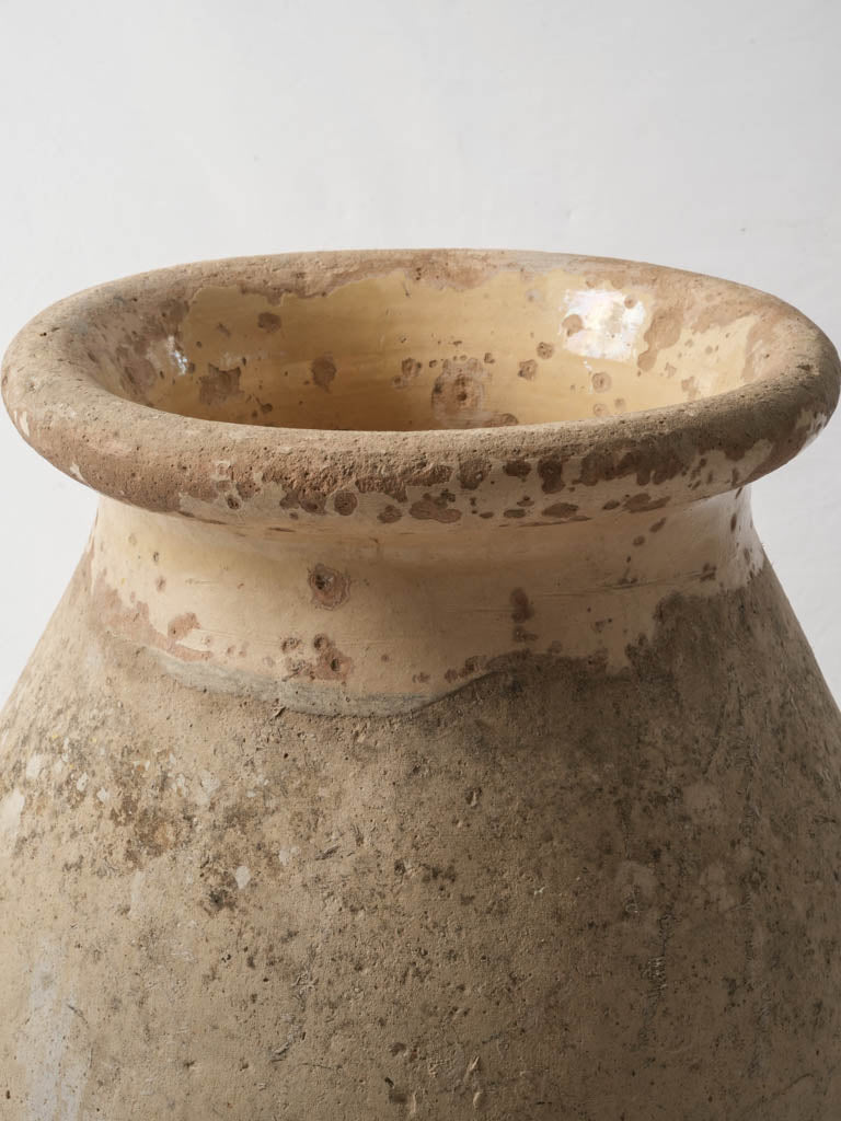 Small 18th-Century Rustic Biot Jar W/ Staple Repairs - 24"