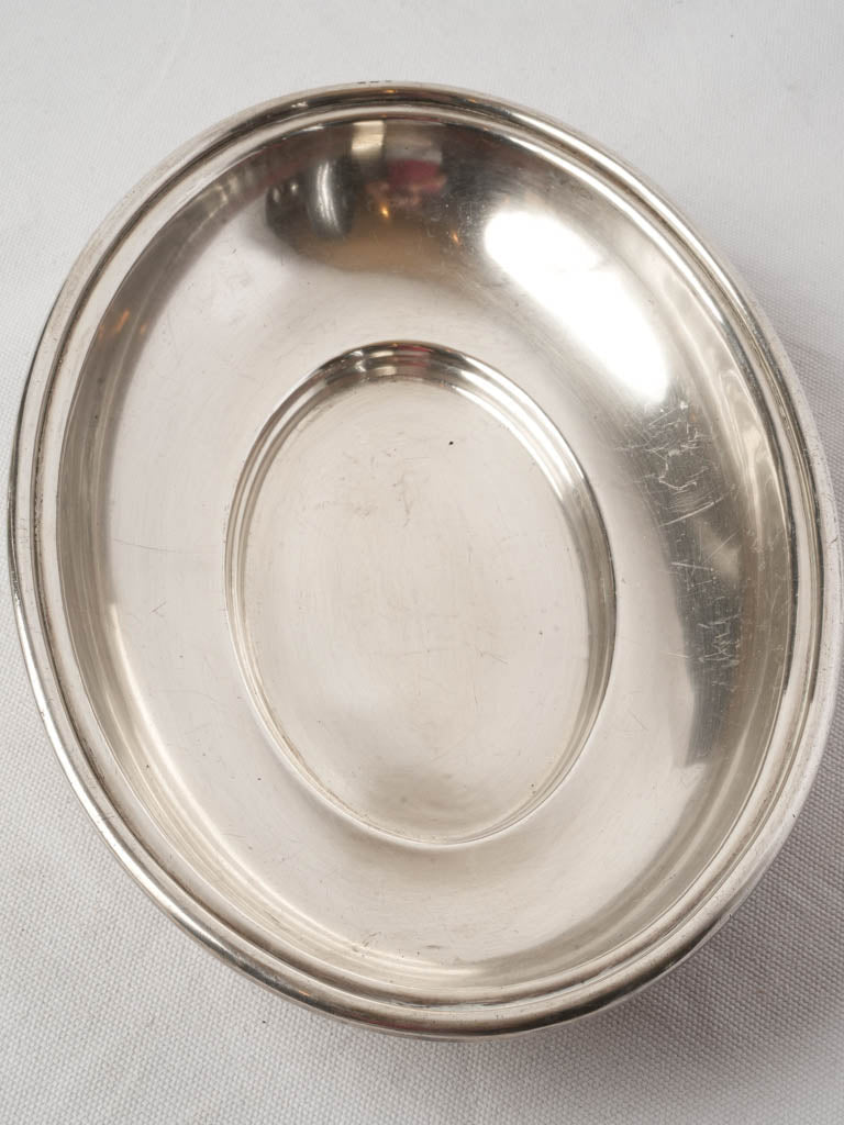 Early to Mid-20th Century Oval Silver-Plated Serving Platter - 13½"