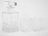 Vintage crystal whisky decanter w/ 6 tumblers