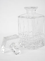 Vintage crystal whisky decanter w/ 6 tumblers