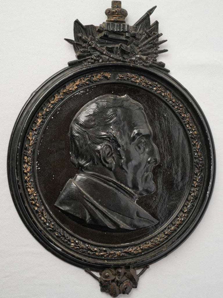 Historical portrait wall plaque feature  