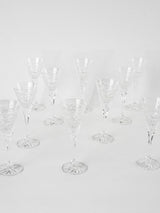 10 vintage Baccarat crystal wine glasses 7½"