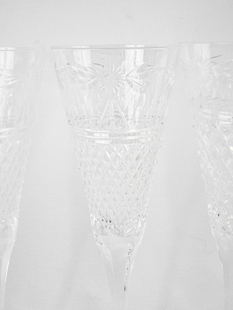 10 Baccarat champagne flutes 8¾"