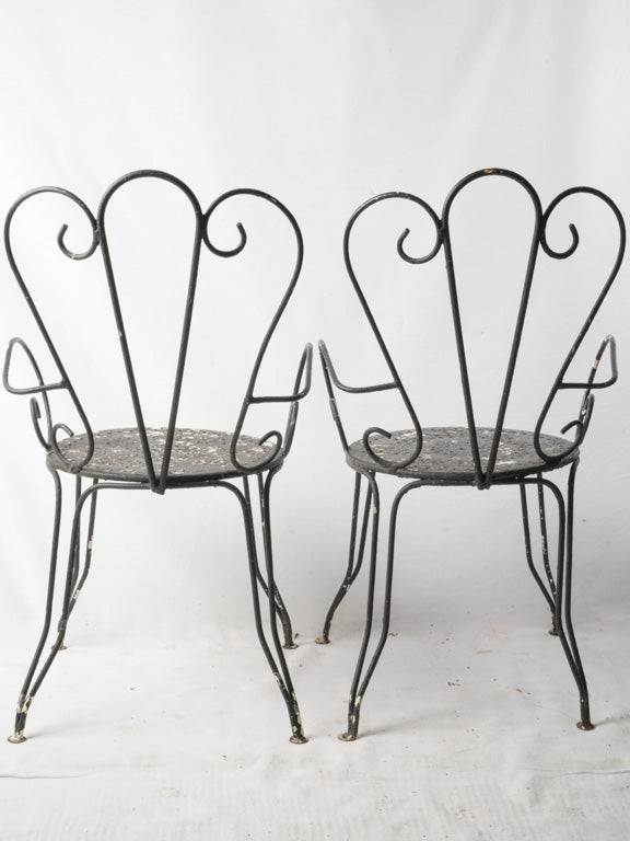 Quatrefoil pattern vintage garden seats  