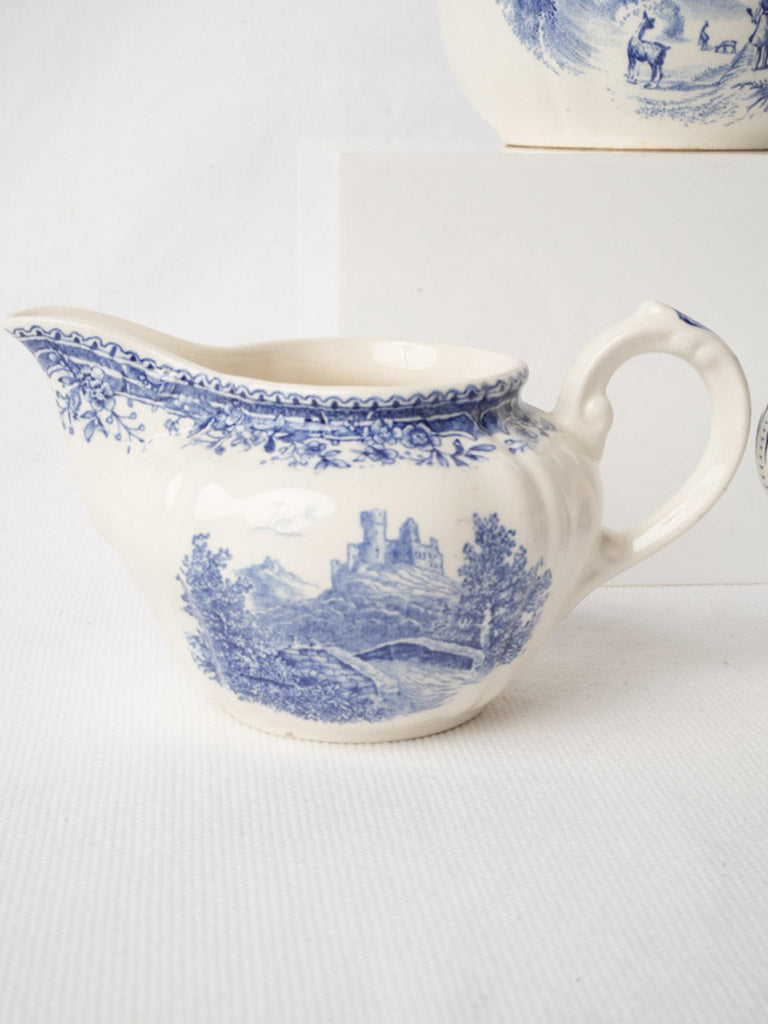 Mid-20th Century Villeroy & Boch Burgenland Blue & White Tea Service