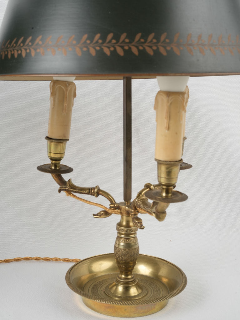 Aged French bouillotte lamps