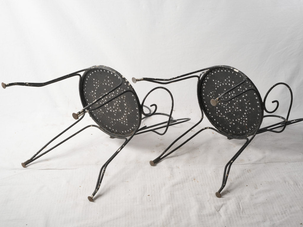 Durable decorative wrought iron chairs  
