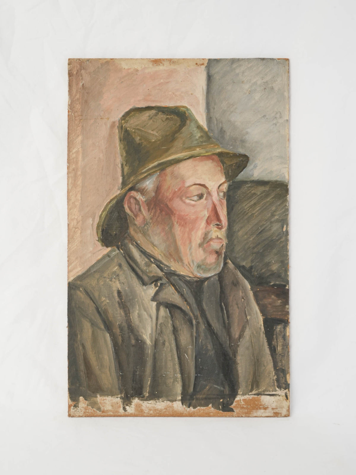 Mid-20th-Century Oil Portrait of a Man by Lucia Bessi - 24¾" x 15¼"