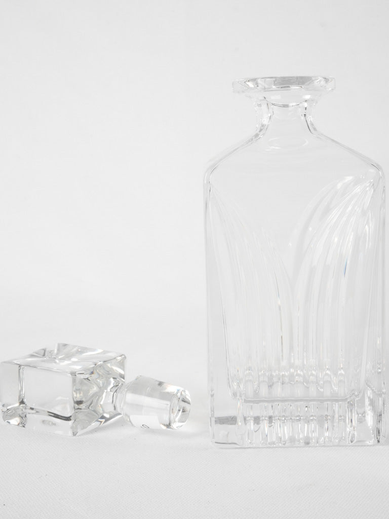 Art Deco whisky decanter - crystal 10¾"