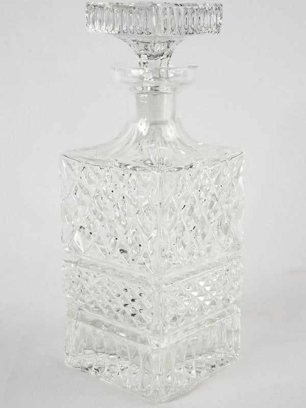 Vintage Whisky decanter - cut crystal 10¼"