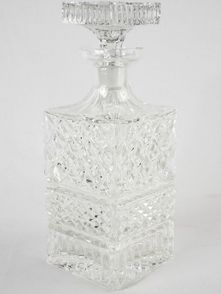 Vintage Whisky decanter - cut crystal 10¼"