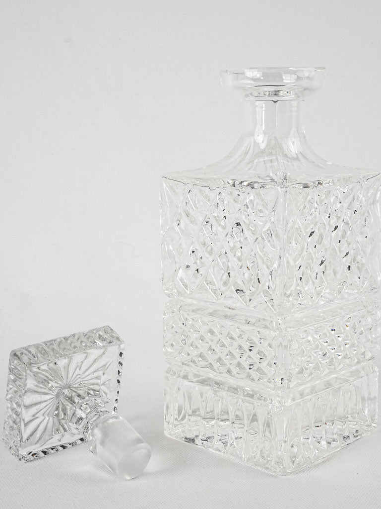 Vintage Whisky decanter - cut crystal 10¼"