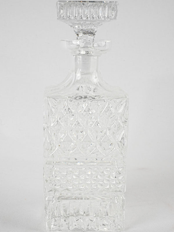 Vintage Whisky decanter - cut crystal 10¼"