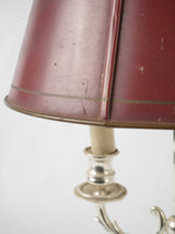 Beautiful three-arm silver bouillotte lamp