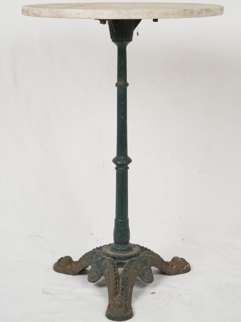 Timeless, sturdy cast iron bistro table