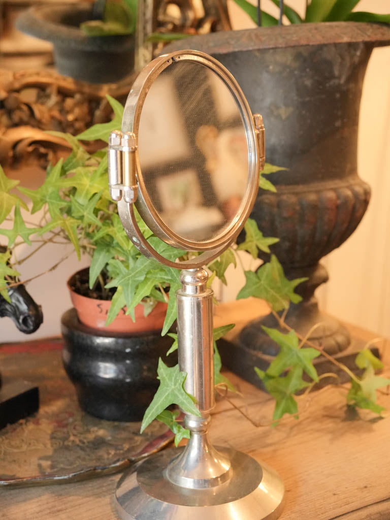 French Art Deco Double-Sided Tabletop Vanity Mirror C. 1940 - 16¼"