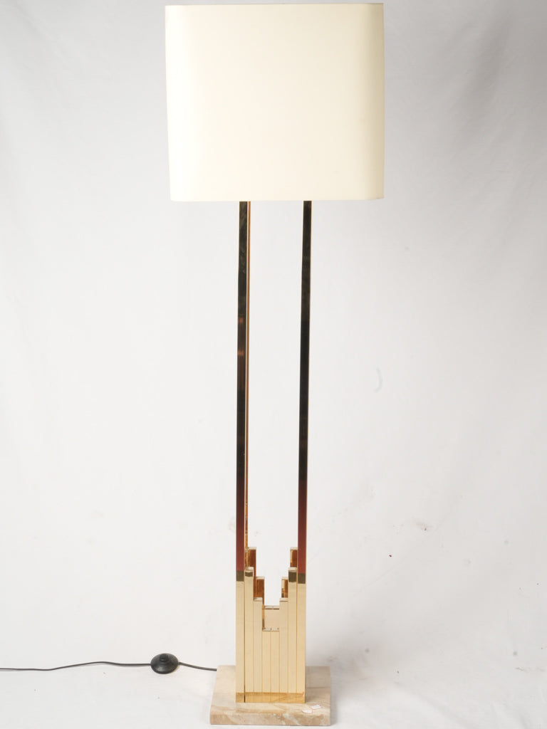 1970s 3-light brass standing lamp