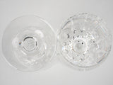 6 vintage crystal wine glasses 7"