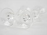 6 vintage crystal wine glasses 7"