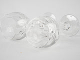 6 vintage crystal wine glasses 7"
