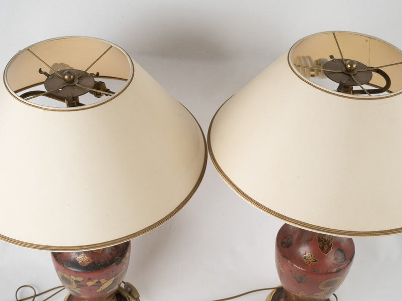 Regal 19th-century Japanese table lamps