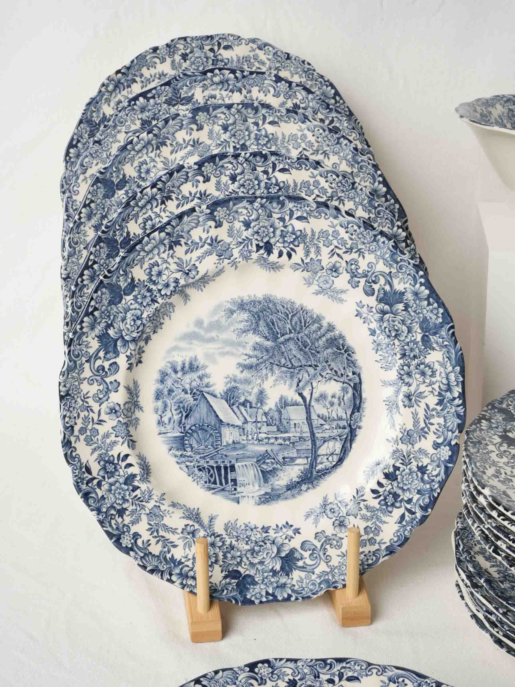Johnson Bros 'Mill Stream Blue' Ironstone Dinner Service for Five