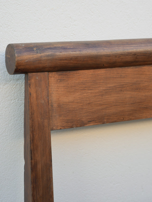 Vintage walnut French dining bench