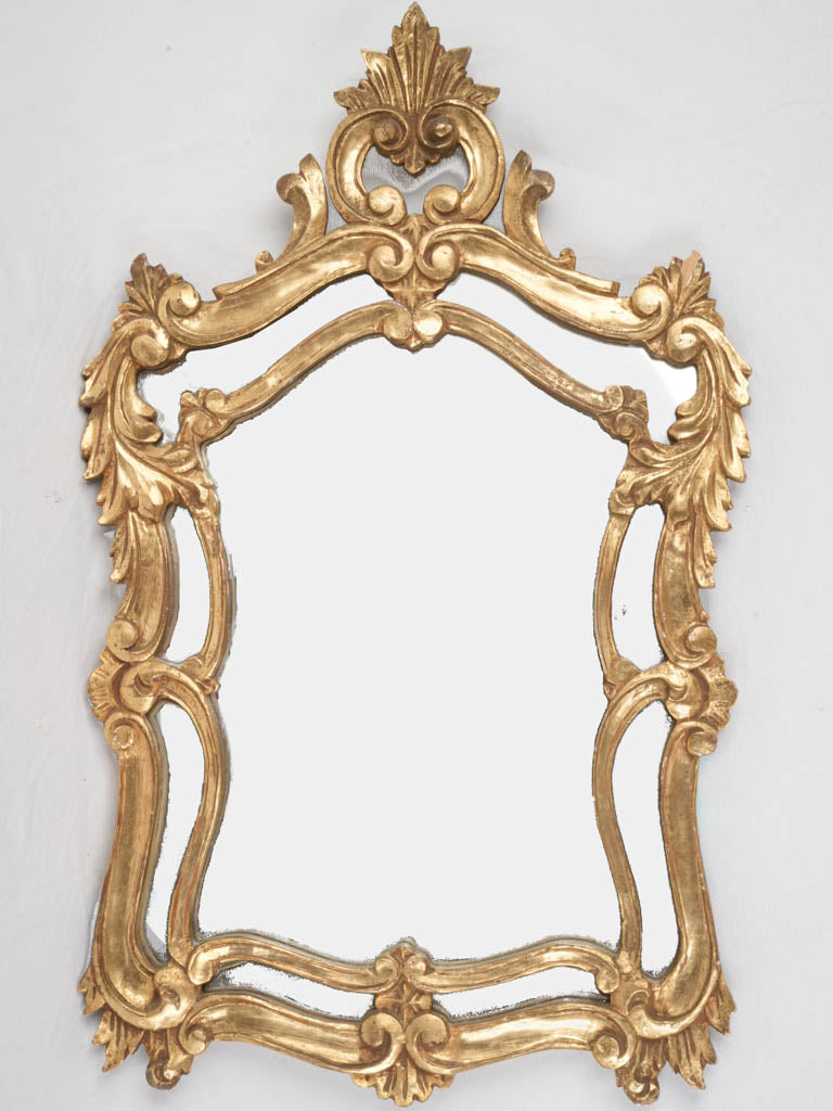 Small Early 20th Century Italian Giltwood Rococo Revival Mirror - 30¾" x 19"
