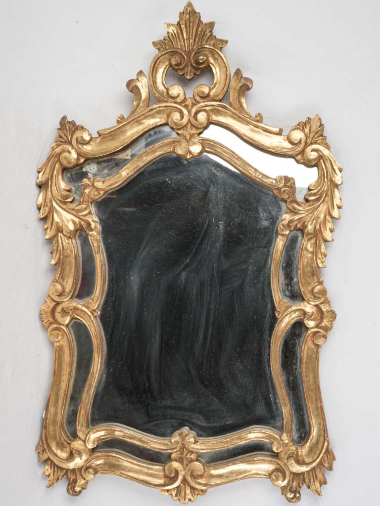 Small Early 20th Century Italian Giltwood Rococo Revival Mirror - 30¾" x 19"