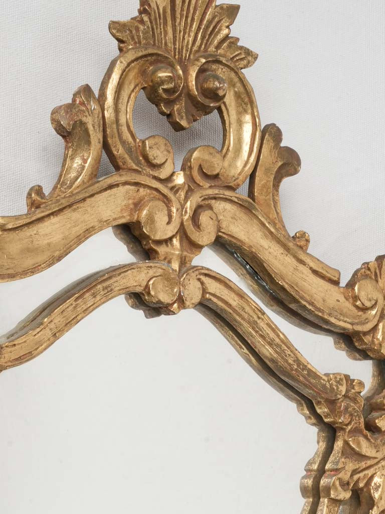 Small Early 20th Century Italian Giltwood Rococo Revival Mirror - 30¾" x 19"