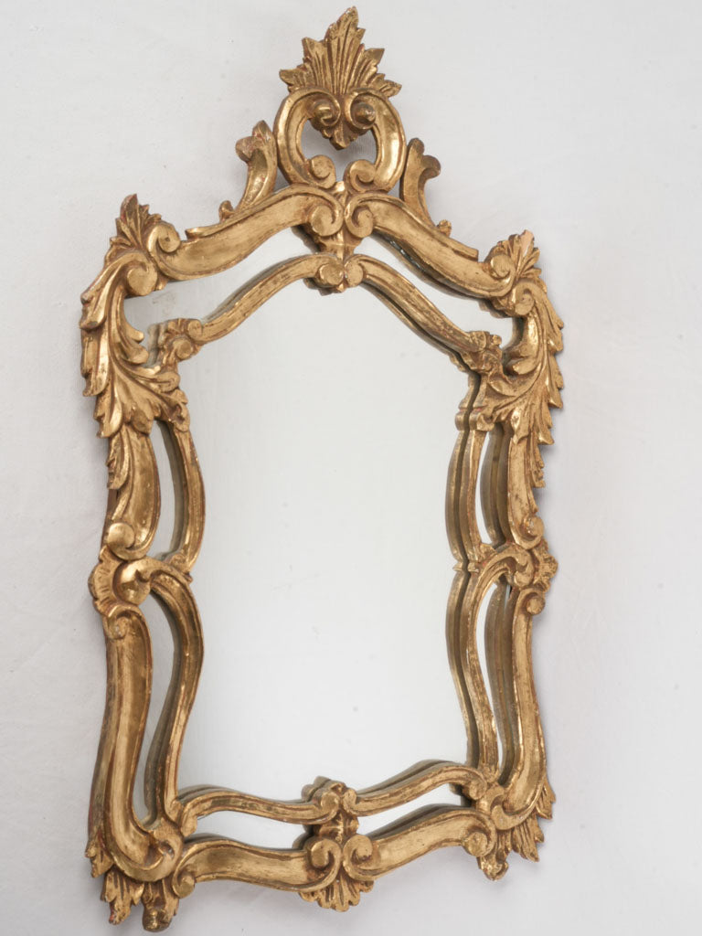 Small Early 20th Century Italian Giltwood Rococo Revival Mirror - 30¾" x 19"