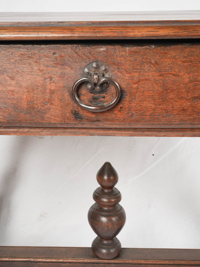 Elegant single-drawer antique writing table