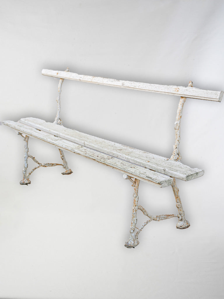 19th-Century Cast Iron And Wood Bench W/ Branch-Like Supports - 70¾"