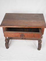 Finely turned Louis XIII oak writing desk