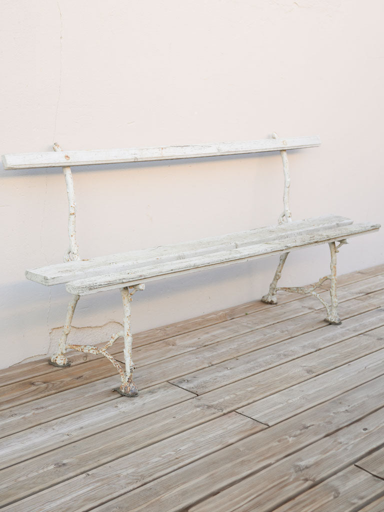 19th-Century Cast Iron And Wood Bench W/ Branch-Like Supports - 70¾"