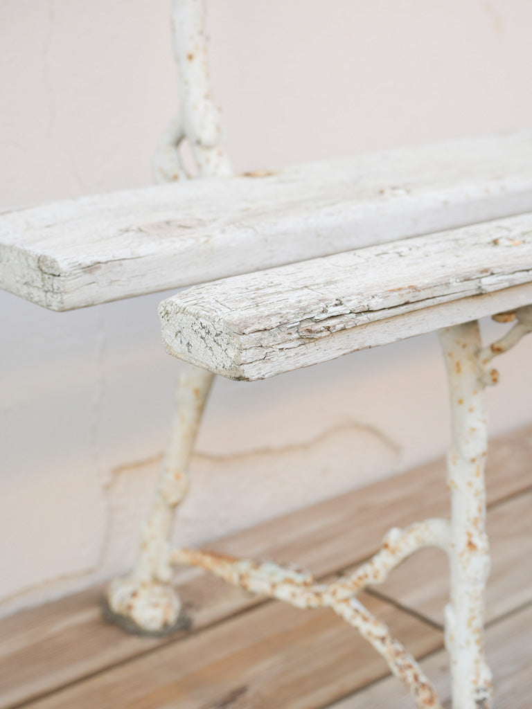 19th-Century Cast Iron And Wood Bench W/ Branch-Like Supports - 70¾"