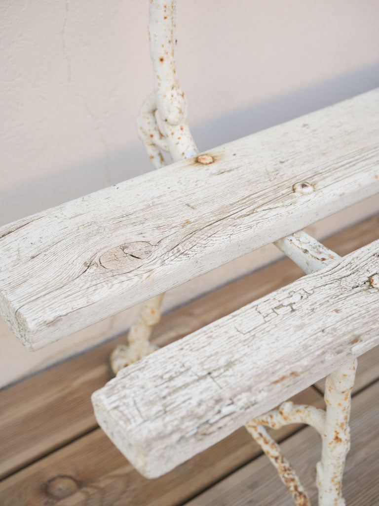 19th-Century Cast Iron And Wood Bench W/ Branch-Like Supports - 70¾"