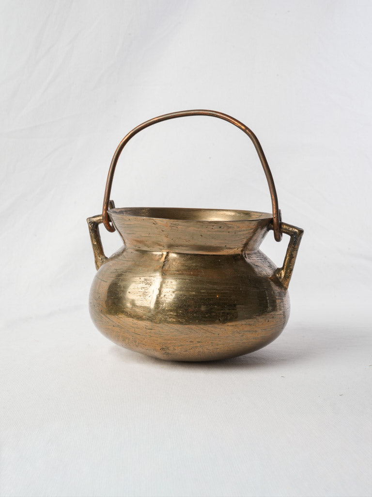 Petite Late 19th Century Bronze Cauldron - 6¾" x 9