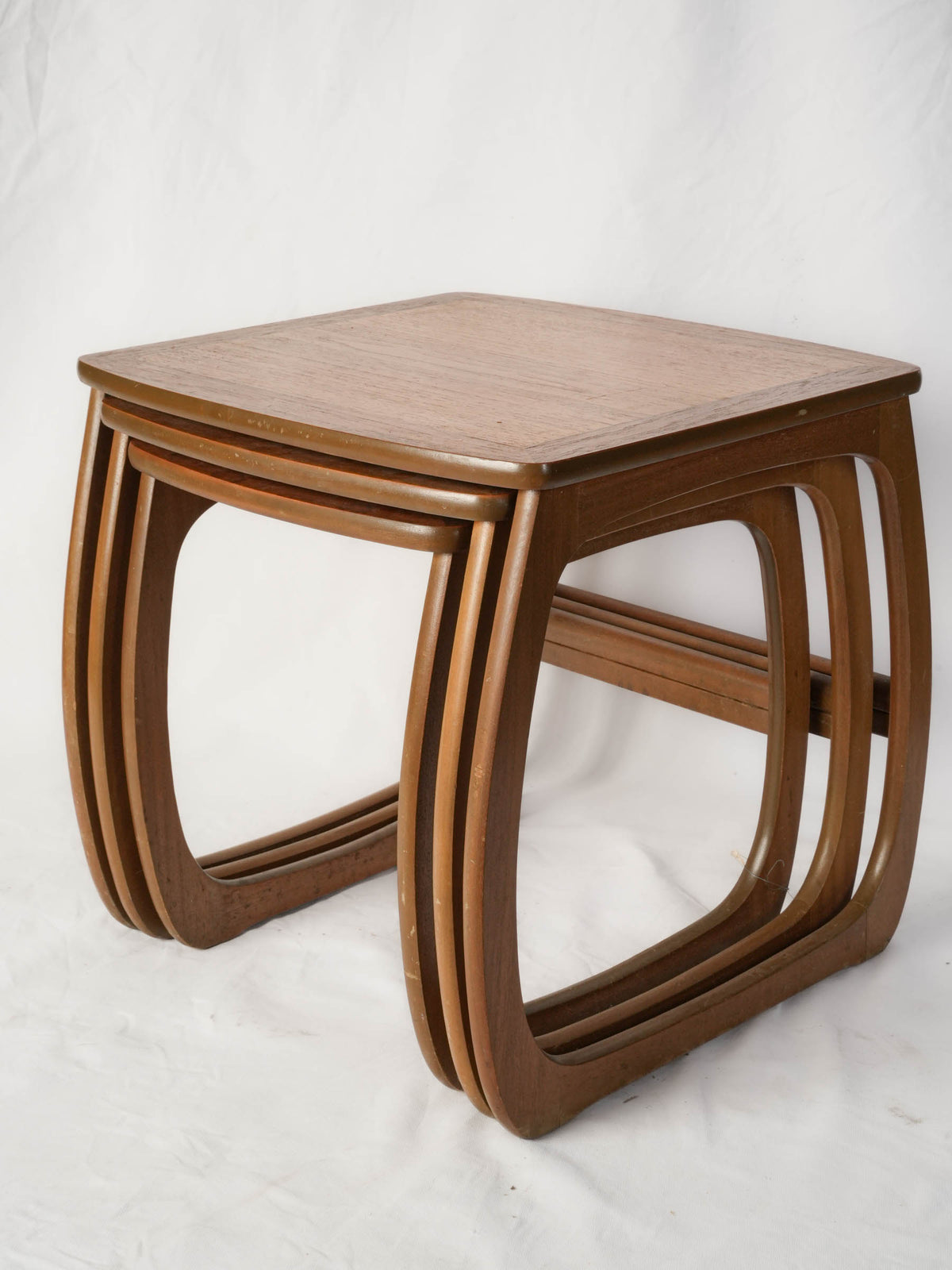 Set of Three Mid-Century Teak Nesting Tables - 20¾"
