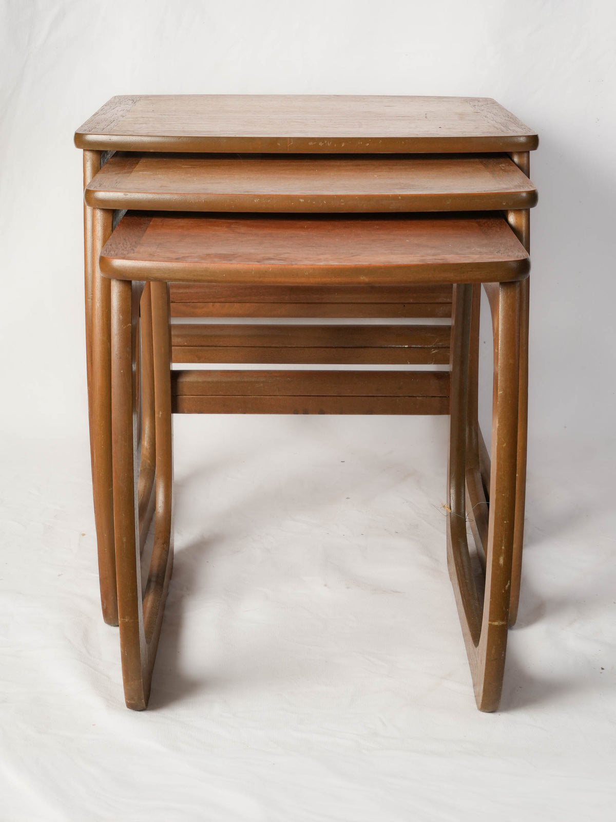 Set of Three Mid-Century Teak Nesting Tables - 20¾"
