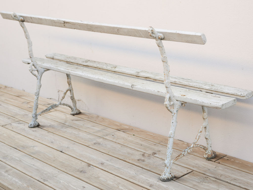 19th-Century Cast Iron And Wood Bench W/ Branch-Like Supports - 70¾"