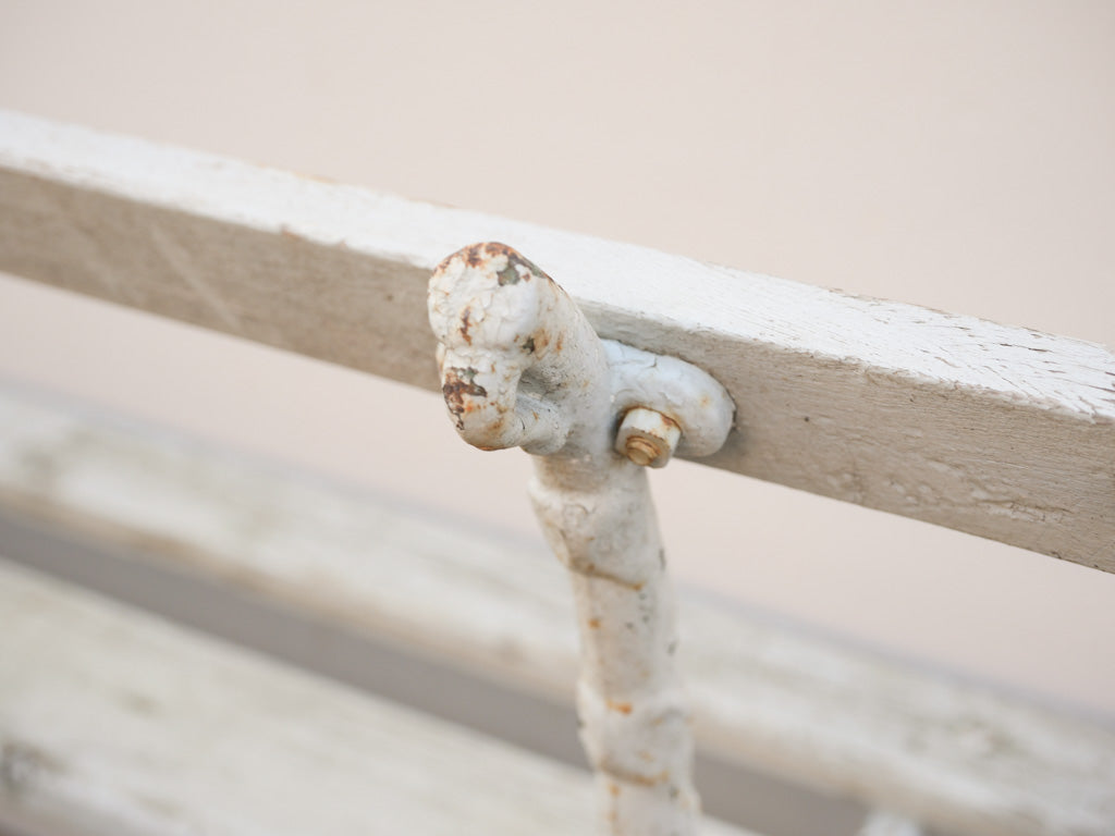 19th-Century Cast Iron And Wood Bench W/ Branch-Like Supports - 70¾"