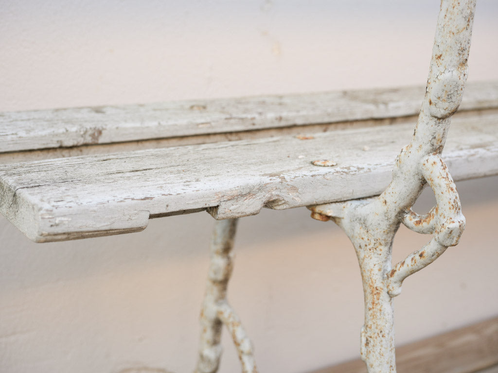 19th-Century Cast Iron And Wood Bench W/ Branch-Like Supports - 70¾"