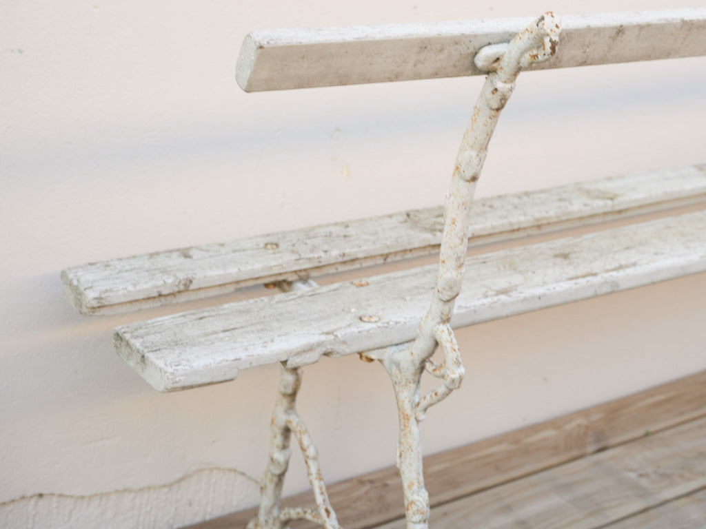 19th-Century Cast Iron And Wood Bench W/ Branch-Like Supports - 70¾"